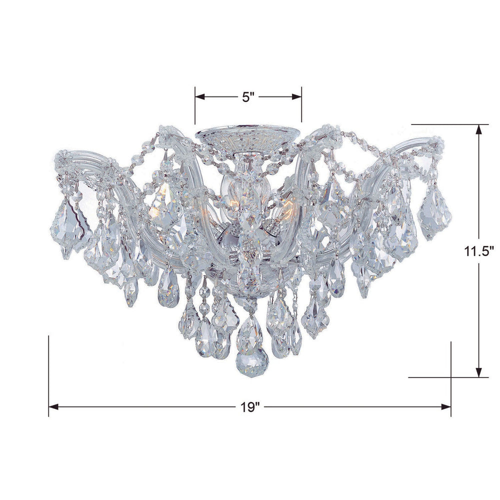 Crystorama Crystorama Maria Theresa 5 Light Spectra Crystal Polished Chrome Semi Flush Mount