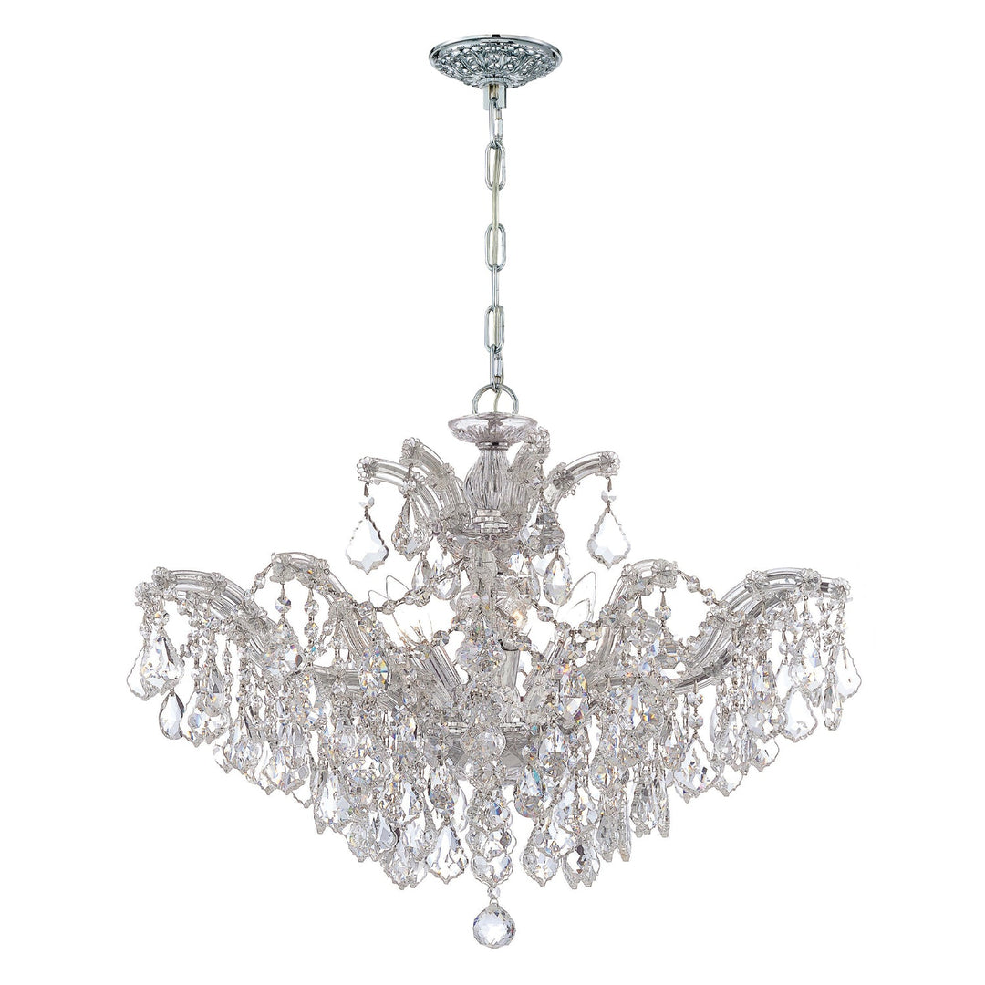 Maria Theresa 6 Light Hand Cut Crystal Polished Chrome Chandelier Crystorama