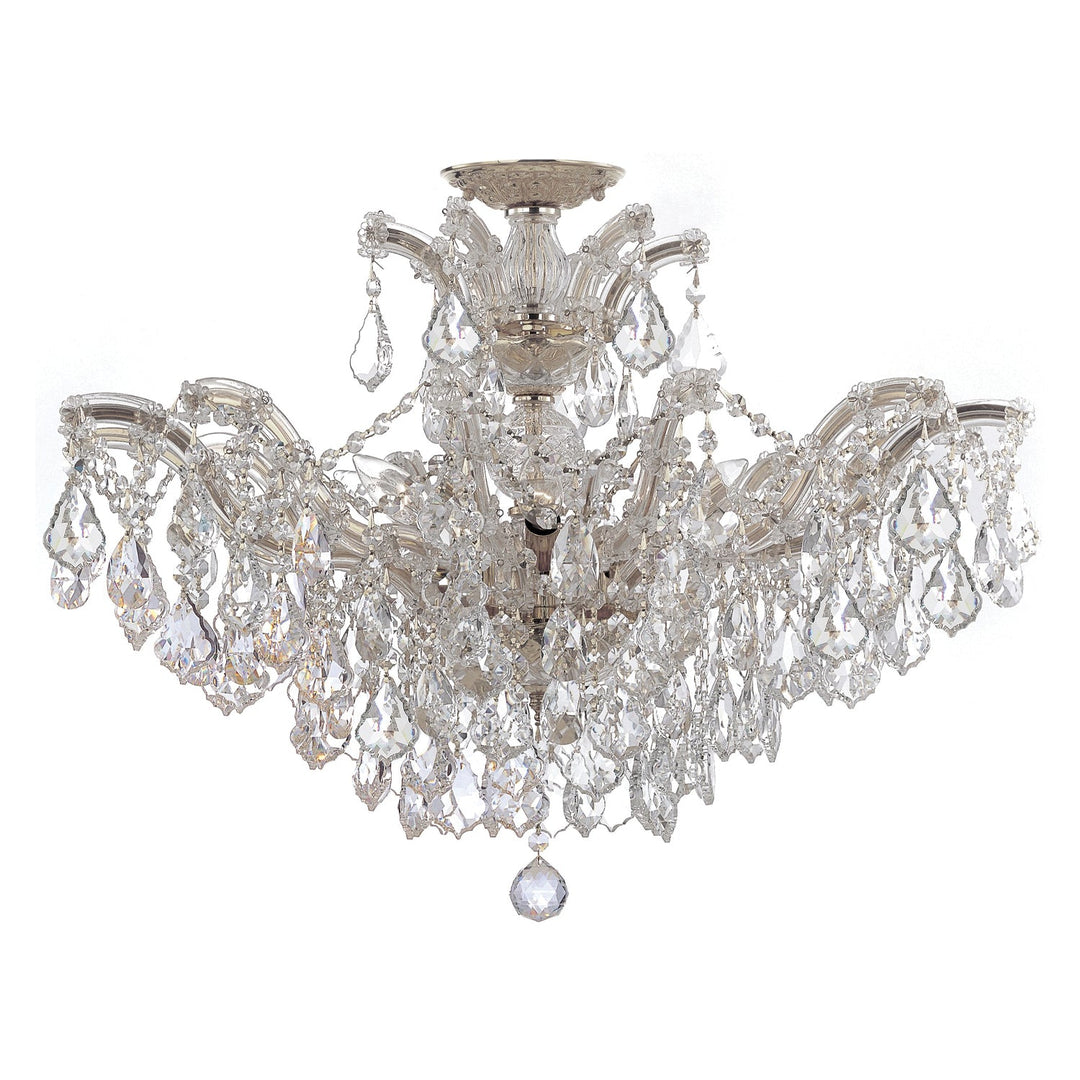 Crystorama Crystorama Maria Theresa 6 Light Hand Cut Crystal Polished Chrome Semi Flush Mount