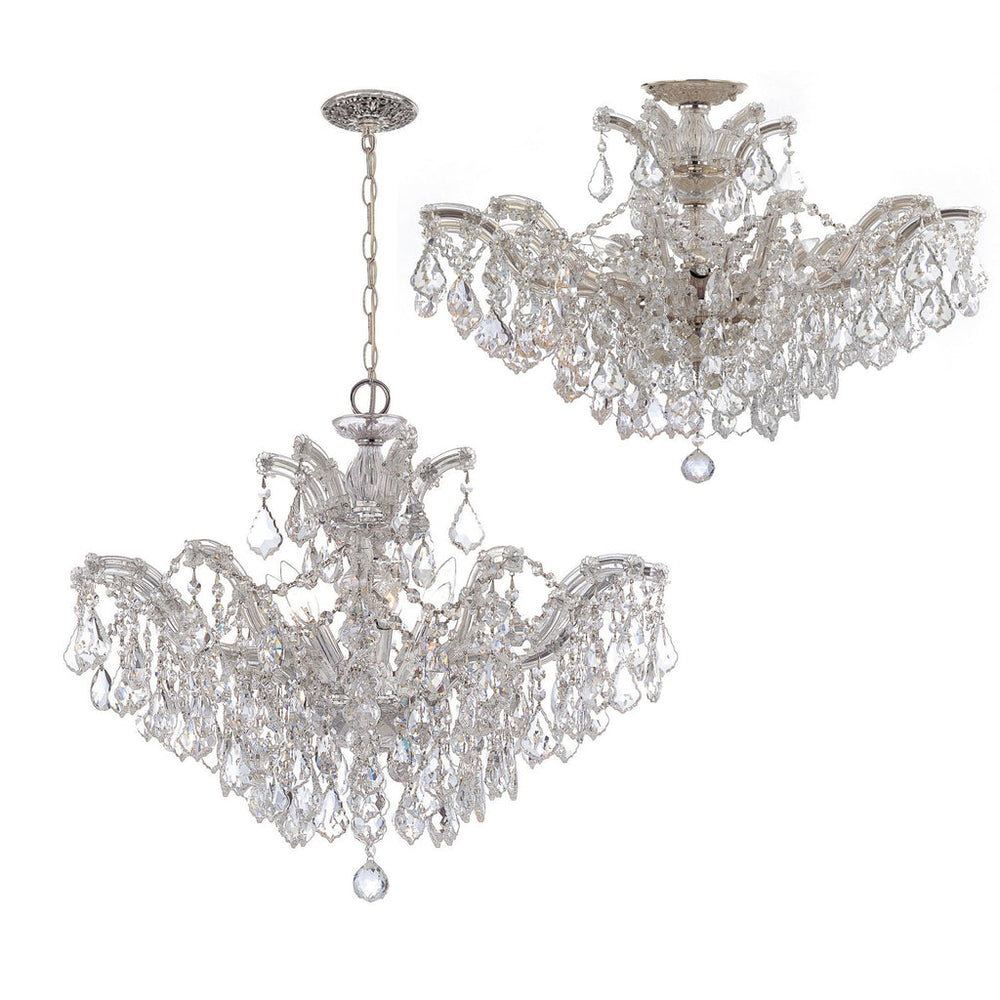 Crystorama Crystorama Maria Theresa 6 Light Swarovski Strass Crystal Polished Chrome Semi Flush Mount