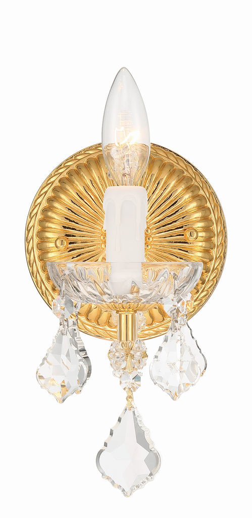 Maria Theresa 1 Light Hand Cut Crystal Gold Sconce Crystorama