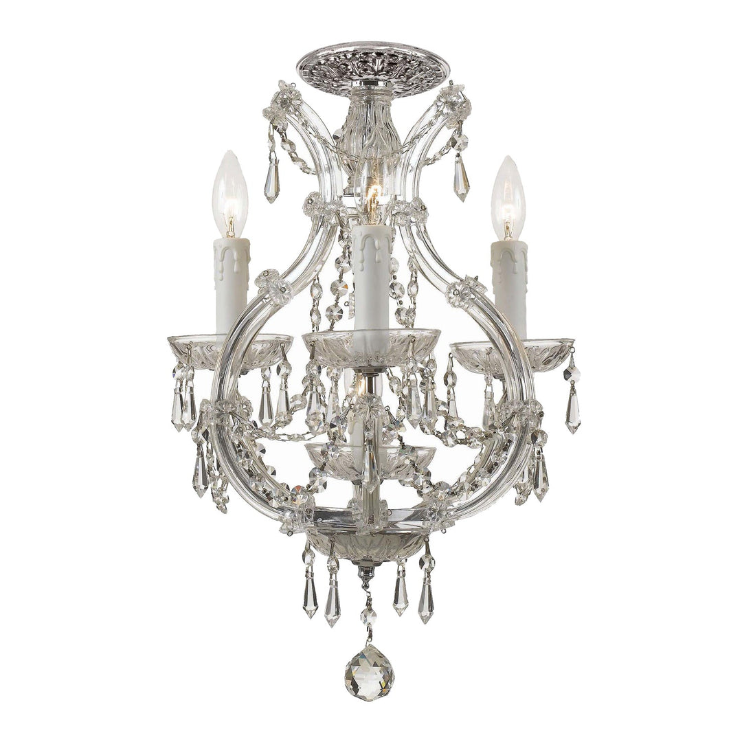 Crystorama Crystorama Maria Theresa 4 Light Spectra Crystal Polished Chrome Semi Flush Mount