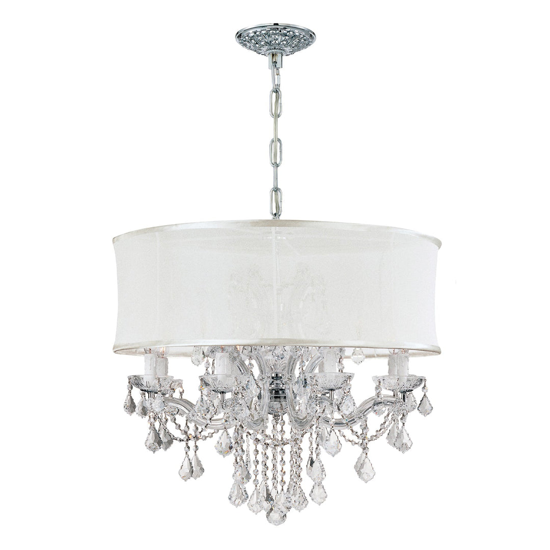 Brentwood 12 Light Swarovski Strass Crystal Smooth Shade Polished Chrome Chandelier Crystorama