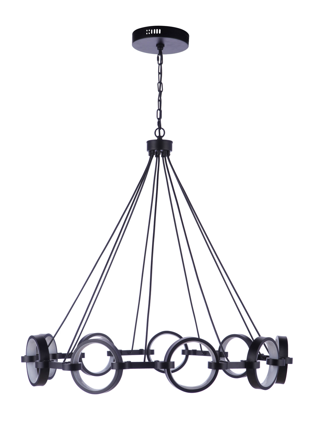 CRAFTMADE Context 9 Light LED Chandelier in Flat Black