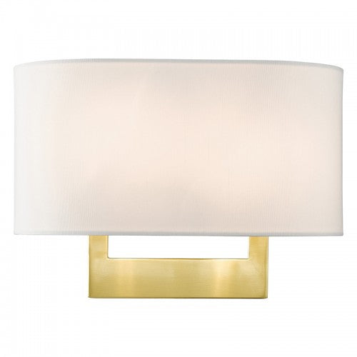 2 Light Satin Brass Medium ADA Sconce Livex