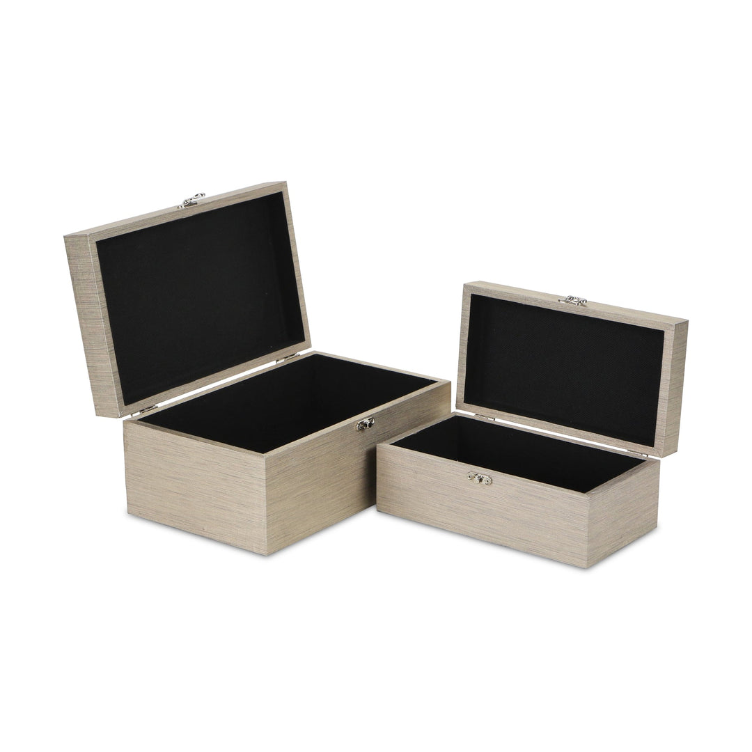 CHEUNGS Fidela Set of 2 Soft Gold Vinyl Boxes