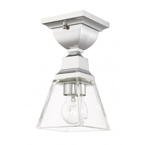 1 Light Polished Chrome Ceiling Mount Livex