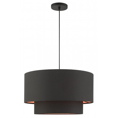 3 Light Black Pendant Livex