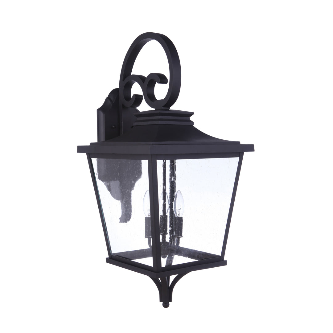 CRAFTMADE Tillman 3 Light Extra Large Outdoor Wall Lantern in Textured Black