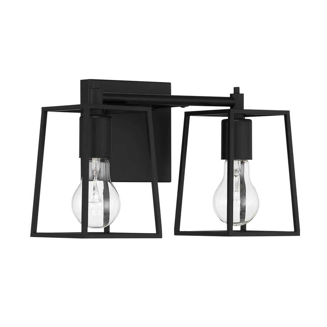 CRAFTMADE Dunn 2 Light Vanity in Flat Black