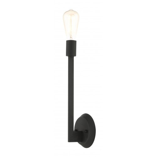 1 Light Black Wall Sconce Livex