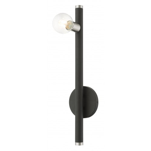 1 Light Black Wall Sconce Livex