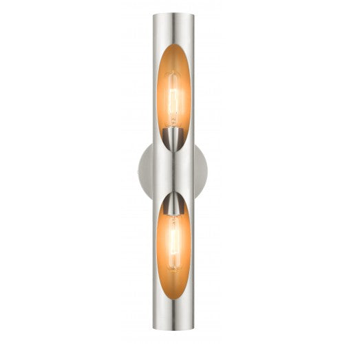 2 Light Brushed Nickel ADA Sconce Livex