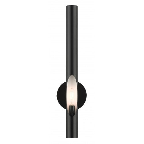 1 Light Shiny Black ADA Single Sconce Livex