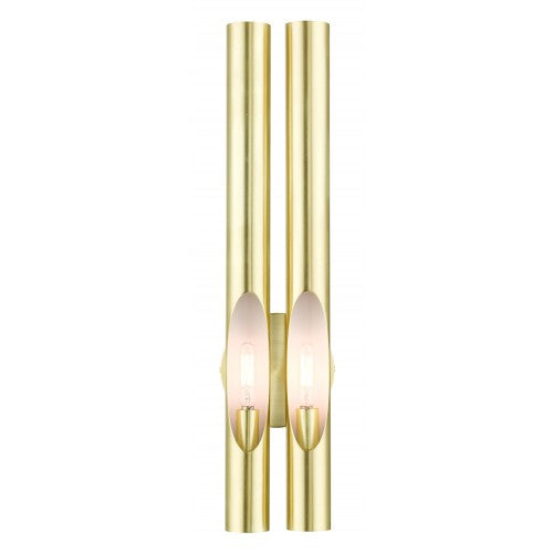 2 Light Satin Brass ADA Double Sconce Livex