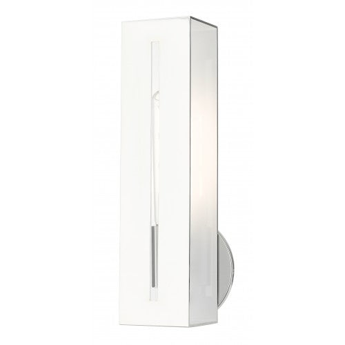 1 Light Polished Chrome ADA Single Sconce Livex