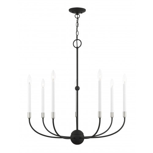 7 Light Black Chandelier Livex