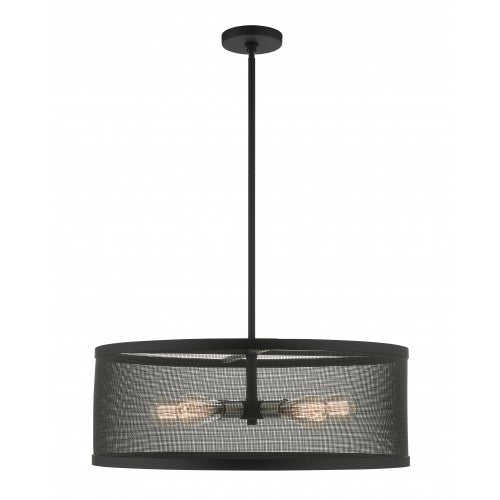 5 Light Black Chandelier Livex