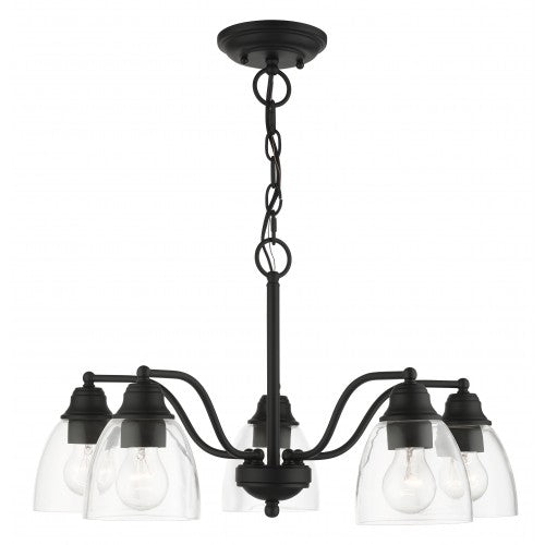 5 Light Black Chandelier Livex