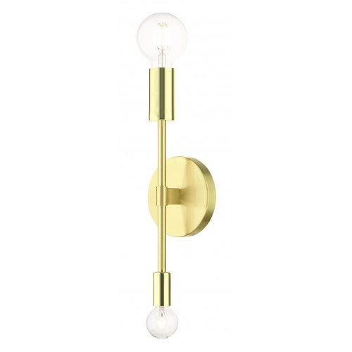 2 Light Satin Brass Wall Sconce Livex