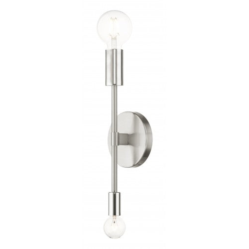 2 Light Brushed Nickel Wall Sconce Livex