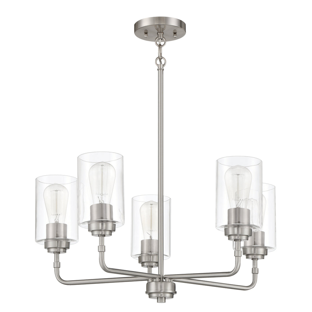 CRAFTMADE Stowe 5 Light Chandelier in Brushed Polished Nickel