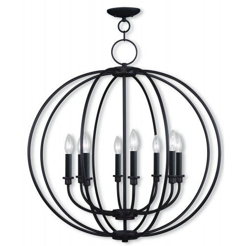 8 Light Bronze Chandelier Livex