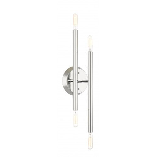 4 Light Polished Chrome ADA Wall Sconce Livex