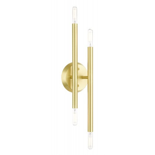 4 Light Satin Brass ADA Wall Sconce Livex