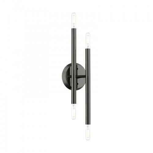 4 Light Black Chrome ADA Sconce Livex