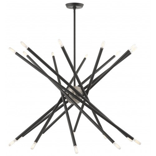 20 Light Scandinavian Gray Chandelier Livex
