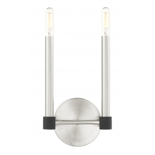 2 Light Brushed Nickel Wall Sconce Livex