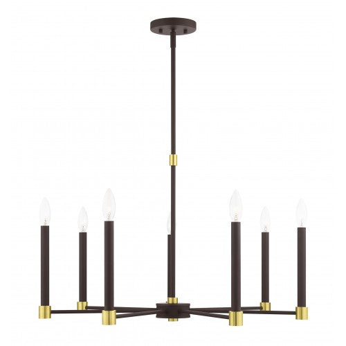 7 Light Bronze Chandelier Livex