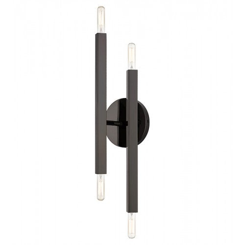 4 Light Black Chrome ADA Sconce Livex