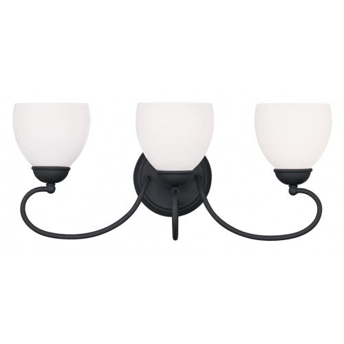 3 Light Black Bath Light Livex