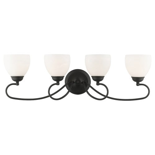 4 Light Black Bath Light Livex