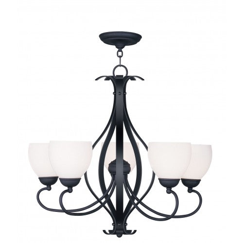 5 Light Black Chandelier Livex