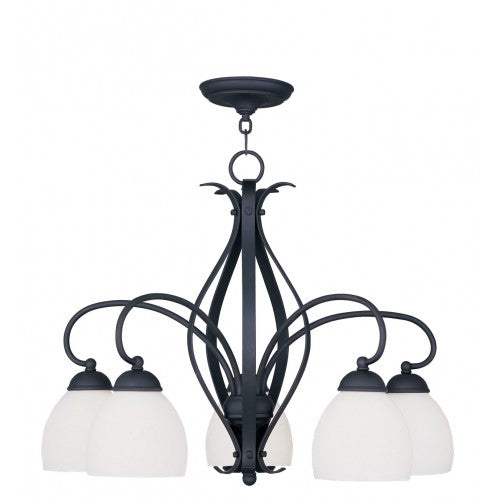 5 Light Black Chandelier Livex