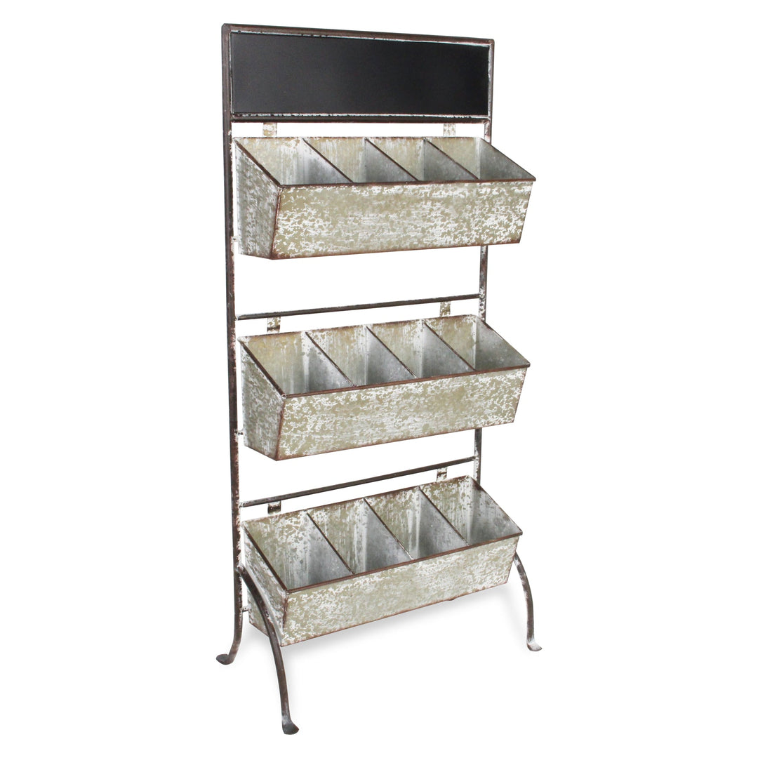 CHEUNGS Halcy 12 Slot Galvanized Stand & Chalkboard