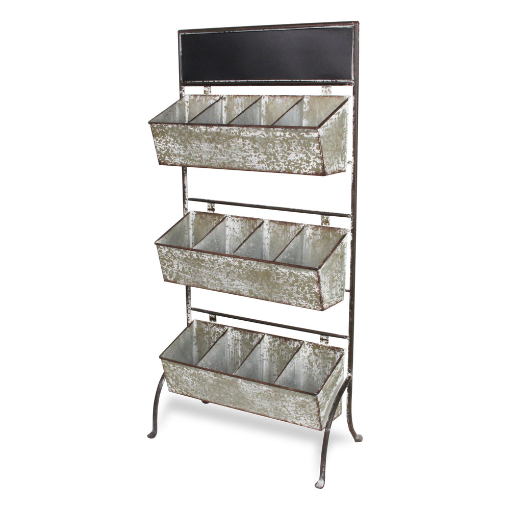 CHEUNGS Halcy 12 Slot Galvanized Stand & Chalkboard