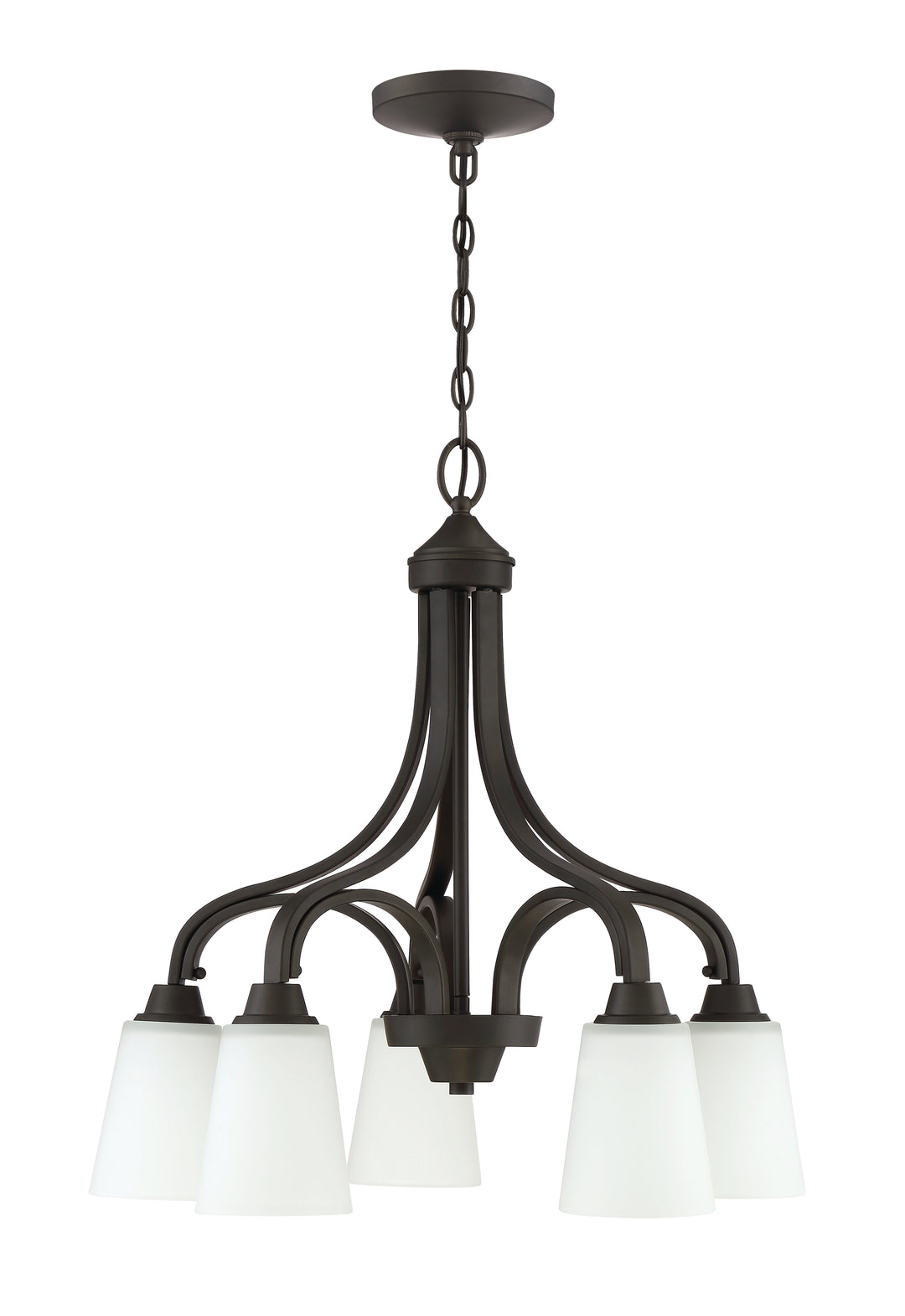 CRAFTMADE Grace 5 Light Down Chandelier in Espresso