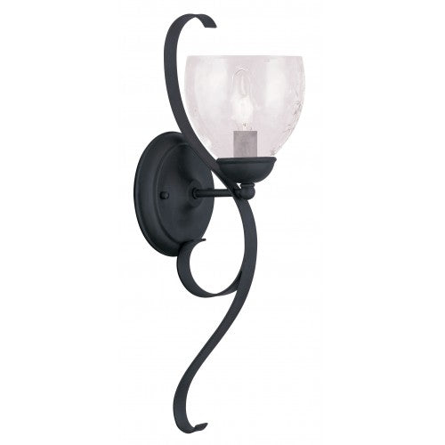 1 Light Black Wall Sconce Livex