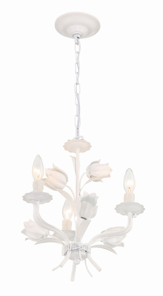 Southport 3 Light Wet White Mini Chandelier Crystorama