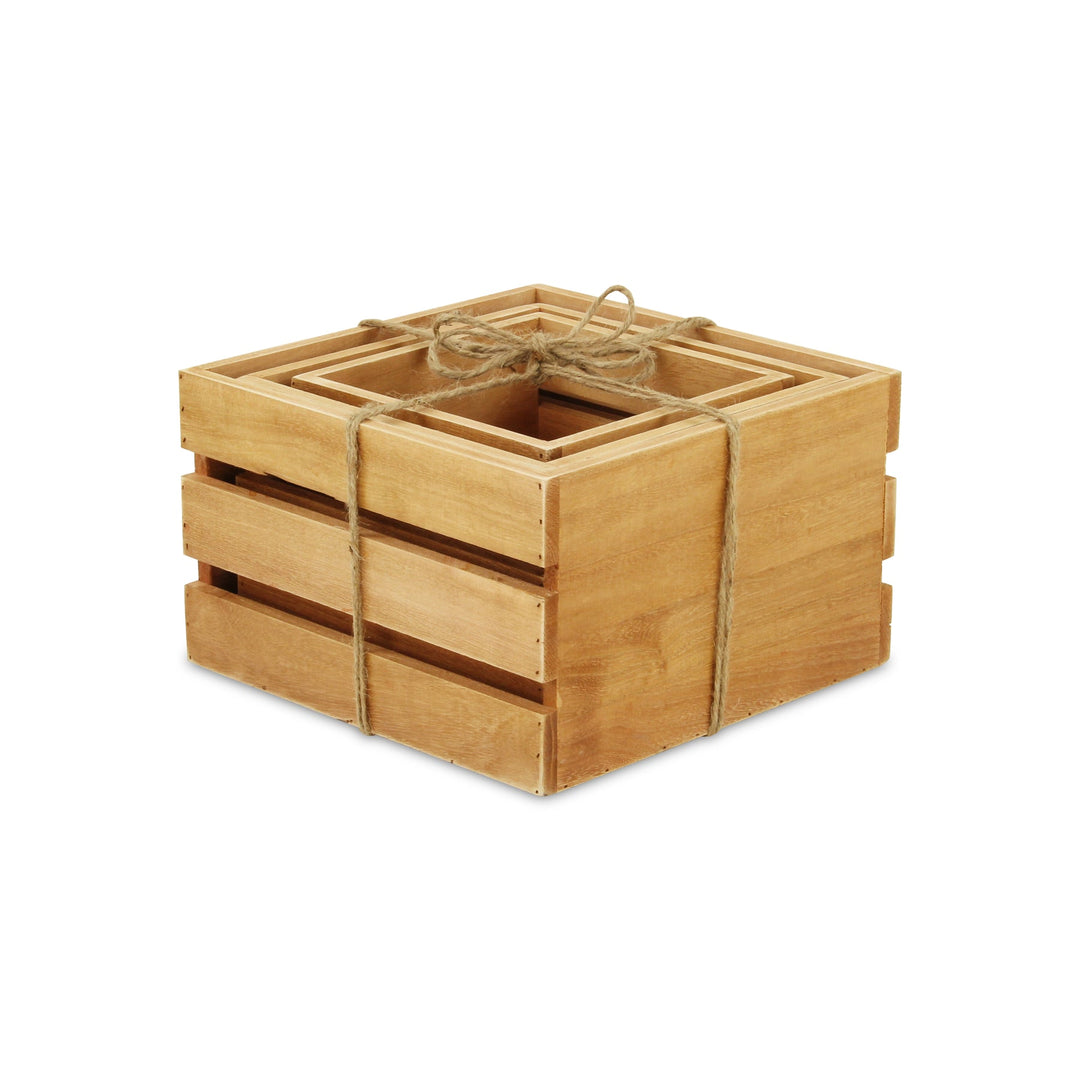 CHEUNGS Rustic Farmstead Wooden Crate Set