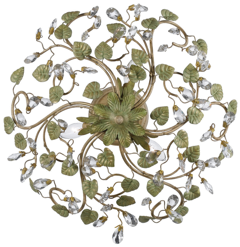 Crystorama Crystorama Josie 5 Light Champagne Green Tea Semi Flush Mount