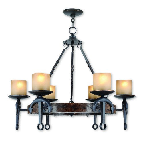 6 Light Olde Bronze Chandelier Livex