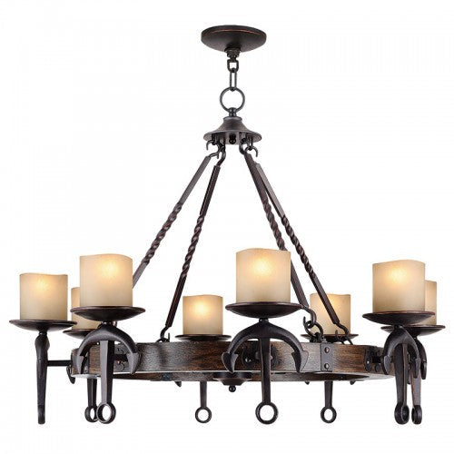 8 Light Olde Bronze Chandelier Livex