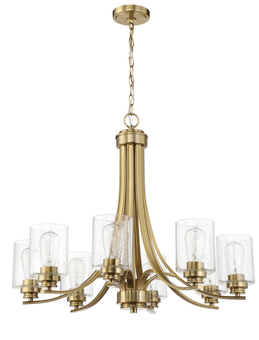 CRAFTMADE Bolden 8 Light Chandelier in Satin Brass