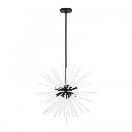 8 Light Black Pendant Chandelier Livex