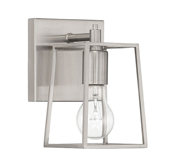 Dunn 1 Light Wall Sconce in Brushed Polished Nickel